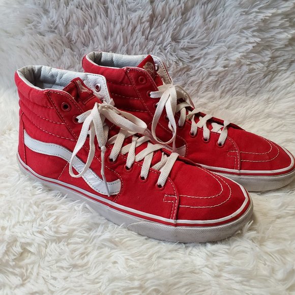 vans sk8 hi racing red
